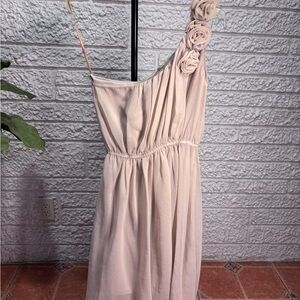 Alythea One-Shoulder Dress in Soft Cream